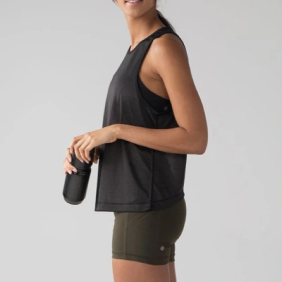 Lululemon Squad Goals Tank Trinity Mesh Black Pickleball Gym Tennis Golf Workout - Picture 5 of 7